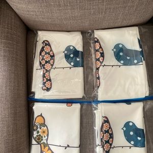 Half Moon Bird Print Window Valance. New